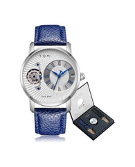 TOMI T-104 Face Strap Watch | Stylish Analog Wristwatch with Soft Strap | Casual & Fashionable Timepiece for Men and Women black colour