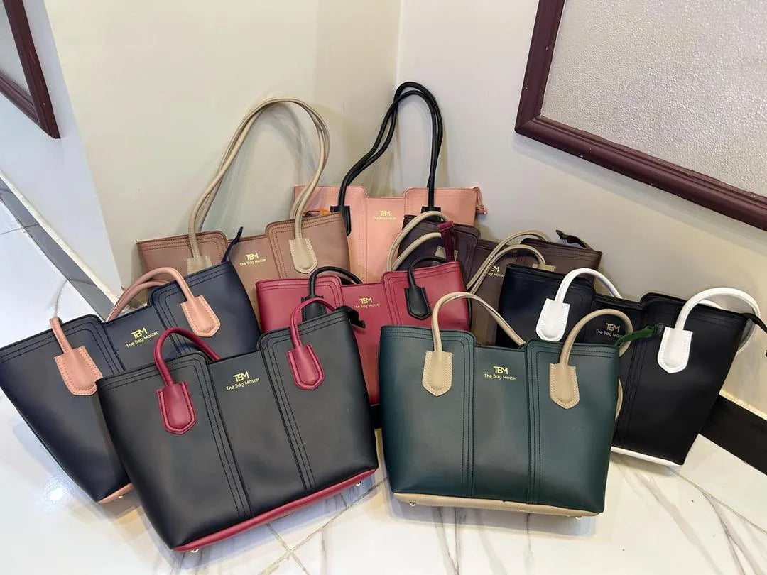 Women's PU Leather Plain Shoulder Bag