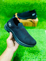 Men's Leather Running Shoes Black